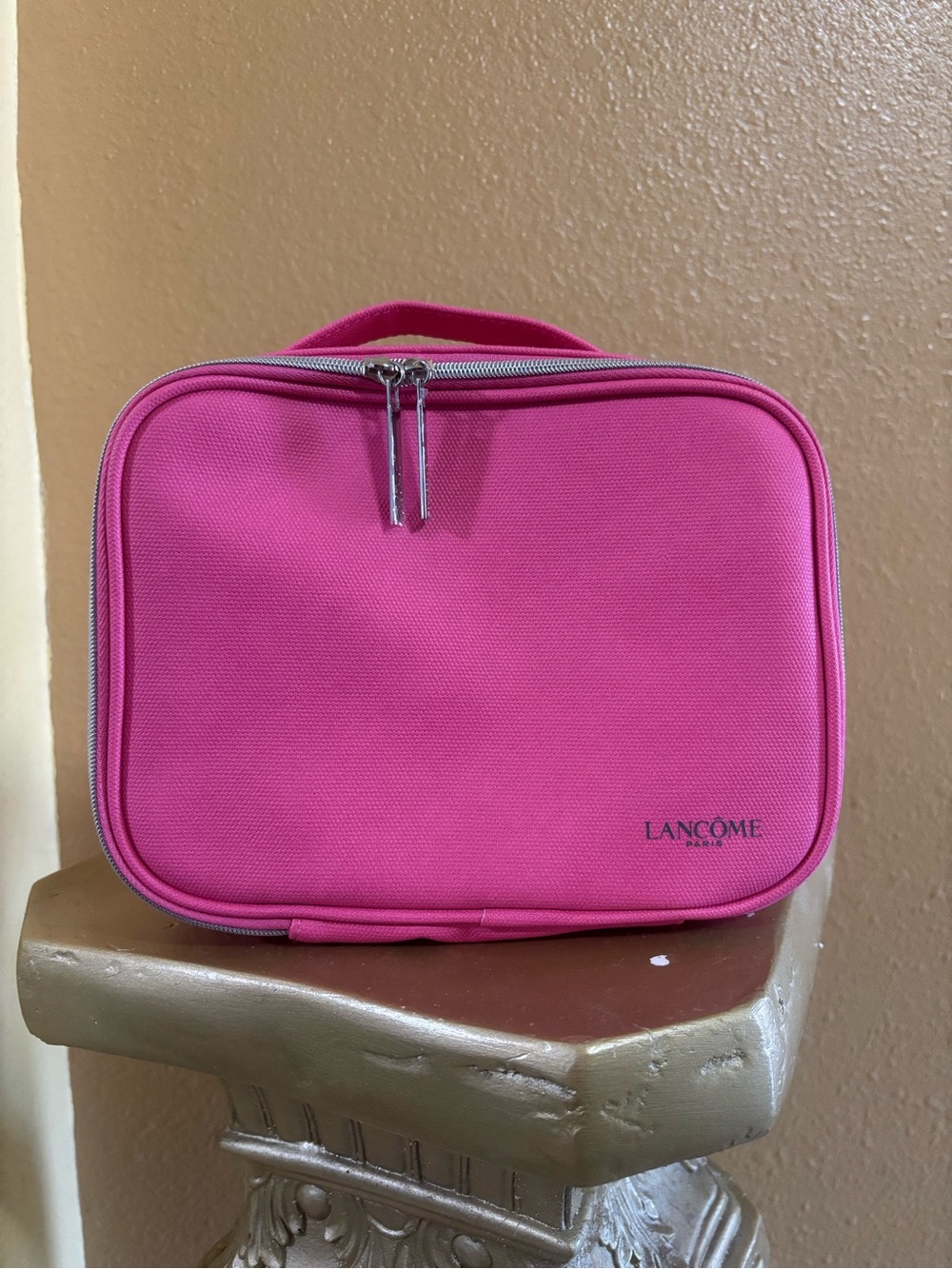 Lancome Pink Travel Cosmetic Bag NWOT